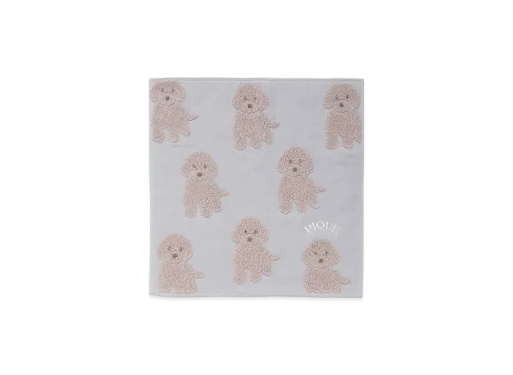 GELATO PIQUE Fluffy Toy Poodle Hand Towel "Blue"