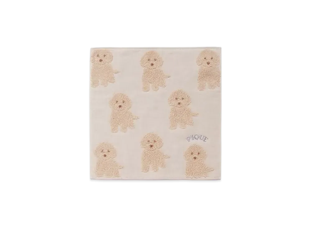 GELATO PIQUE Fluffy Toy Poodle Hand Towel "Beige"