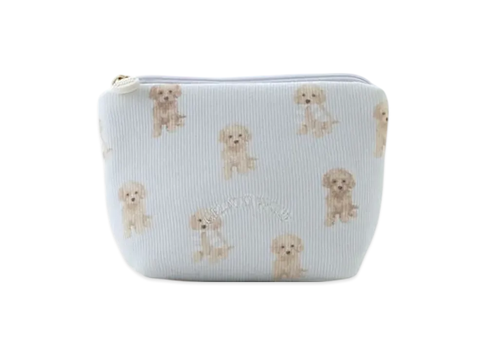 GELATO PIQUE Toy Poodle Pattern Tissue Pouch "Blue"