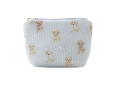 GELATO PIQUE Toy Poodle Pattern Tissue Pouch "Blue"