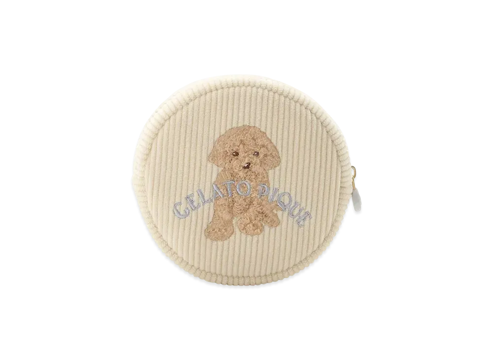 GELATO PIQUE Toy Poodle Rib Pouch "Beige"
