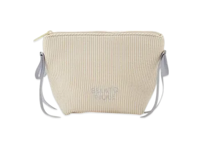 GELATO PIQUE Striped Ribbon Pouch "Yellow"