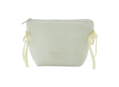 GELATO PIQUE Striped Ribbon Pouch "Green"