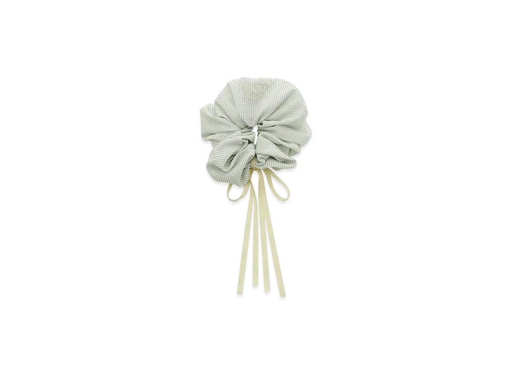 GELATO PIQUE Striped Ribbon Scrunchie "Green"