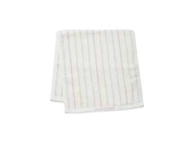 GELATO PIQUE Colorful Striped Face Towel "Off White"