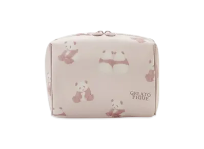 GELATO PIQUE Panda All Pattern Square Pouch "Pink"