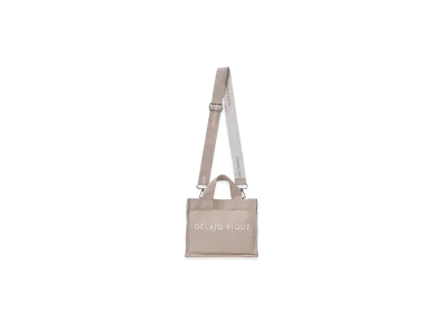GELATO PIQUE Canvas Logo Shoulder Bag "Beige"