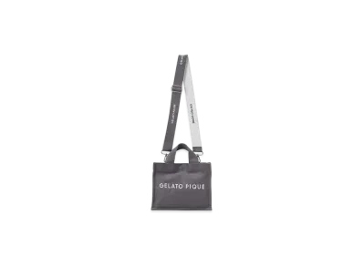 GELATO PIQUE Canvas Logo Shoulder Bag "Dark Gray"