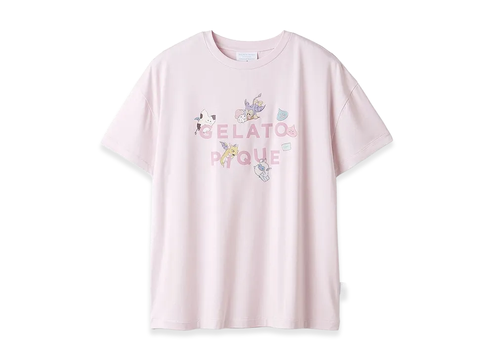 GELATO PIQUE x DRAGON QUEST Women's One Point T-Shirt "Pink"