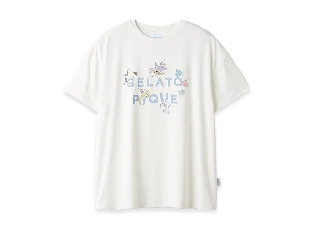 GELATO PIQUE x DRAGON QUEST Women's One Point T-Shirt "Off White"