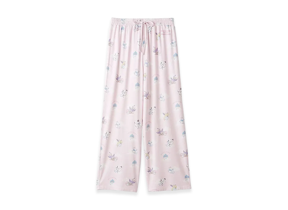 GELATO PIQUE x DRAGON QUEST Women's Allover Pattern Long Pants "Pink"