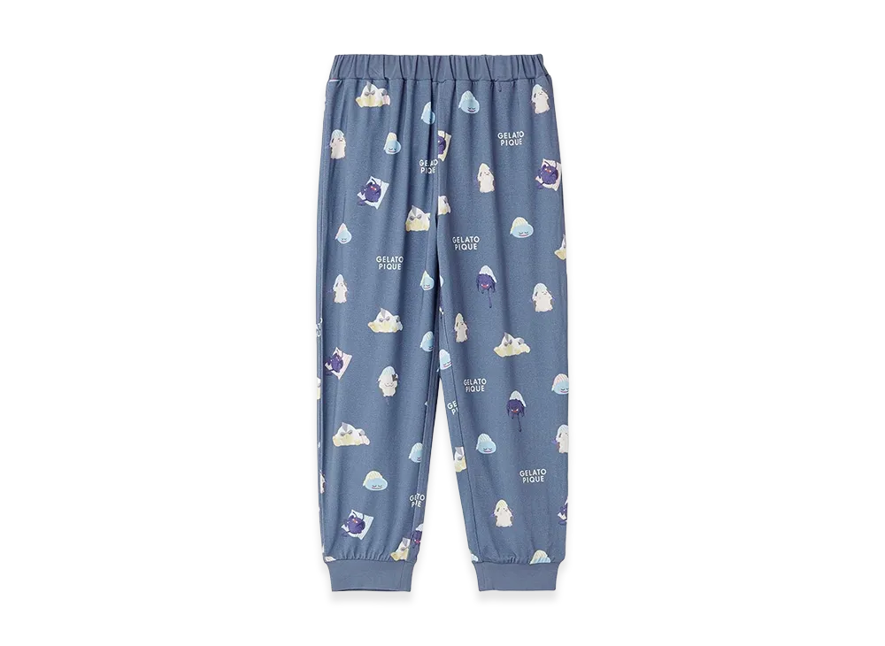 GELATO PIQUE x DRAGON QUEST Kids Assorted Monster Allover Pattern Long Pants "Navy"