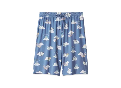 GELATO PIQUE x DRAGON QUEST Allover Pattern Half Pants "Blue"
