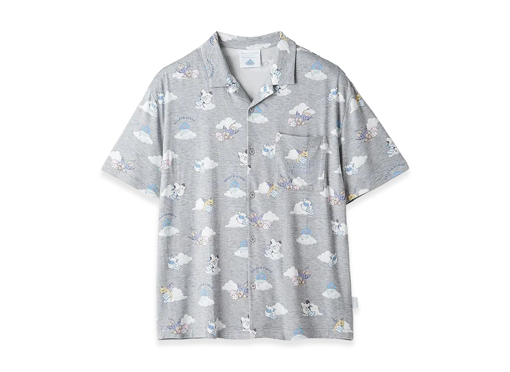 GELATO PIQUE x DRAGON QUEST Allover Pattern S/S Shirt "Grey"