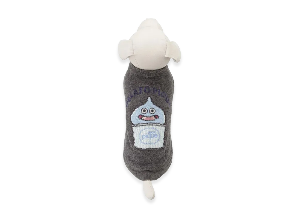 GELATO PIQUE x DRAGON QUEST Cat & Dog Jacquard Pullover "Grey"