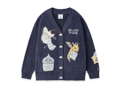 GELATO PIQUE x DRAGON QUEST Jacquard Cardigan "Navy"