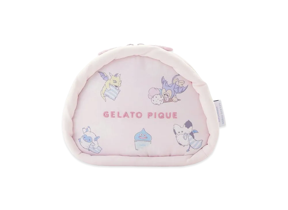GELATO PIQUE x DRAGON QUEST Allover Pattern Pouch "Pink"