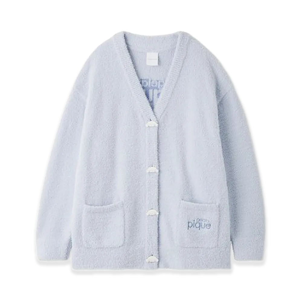 GELATO PIQUE x Sanrio Women's Baby Moco Jacquard Cardigan Cinnamoroll "Blue"