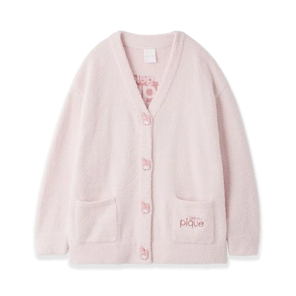 GELATO PIQUE x Sanrio Women's Baby Moco Jacquard Cardigan My Melody "Pink"