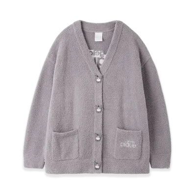 GELATO PIQUE x Sanrio Women's Baby Moco Jacquard Cardigan Kuromi "Purple"