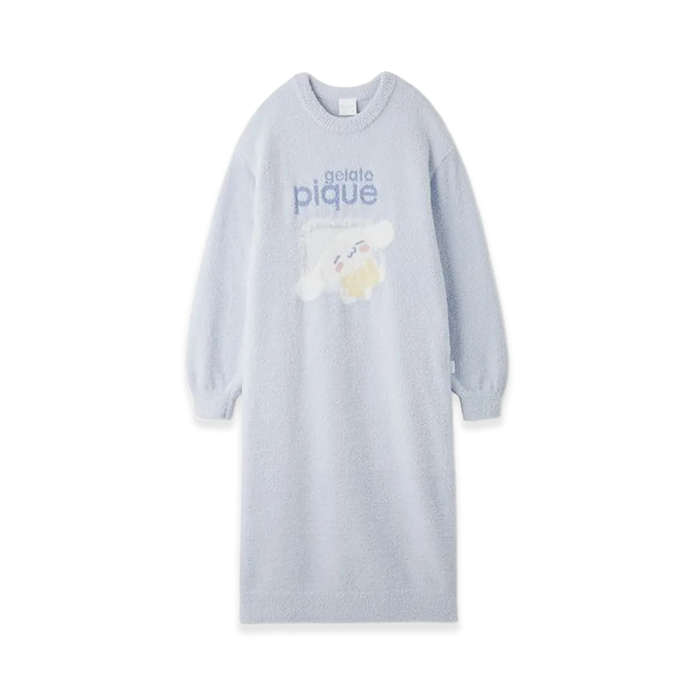 GELATO PIQUE x Sanrio Women's Baby Moco Jacquard Dress Cinnamoroll "Blue"