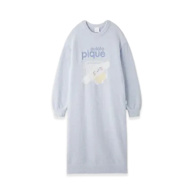 GELATO PIQUE x Sanrio Women's Baby Moco Jacquard Dress Cinnamoroll "Blue"