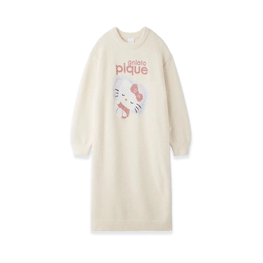 GELATO PIQUE x Sanrio Women's Baby Moco Jacquard Dress Hello Kitty "Off White"