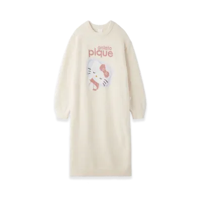 GELATO PIQUE x Sanrio Women's Baby Moco Jacquard Dress Hello Kitty "Off White"
