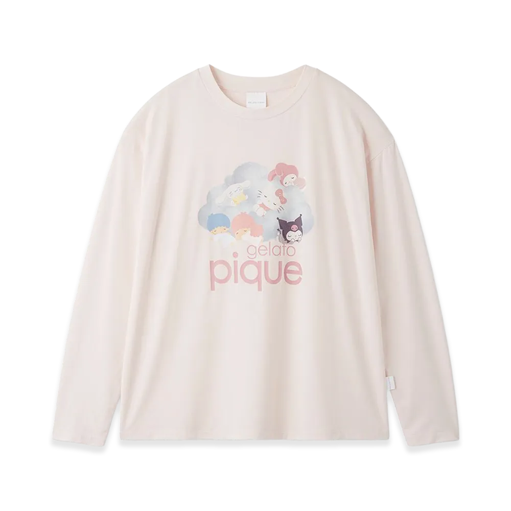 GELATO PIQUE x Sanrio Women's One Point Pattern L/S Tee "Pink"