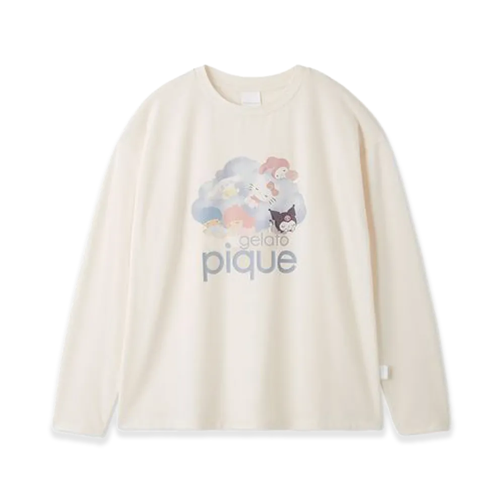 GELATO PIQUE x Sanrio Women's One Point Pattern L/S Tee "Off White"