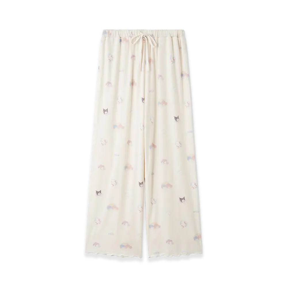 GELATO PIQUE x Sanrio Women's All Over Pattern Long Pants "Off White"