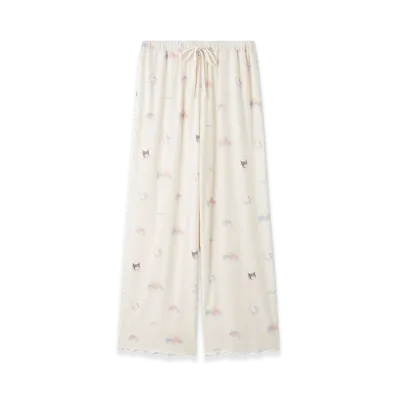 GELATO PIQUE x Sanrio Women's All Over Pattern Long Pants "Off White"