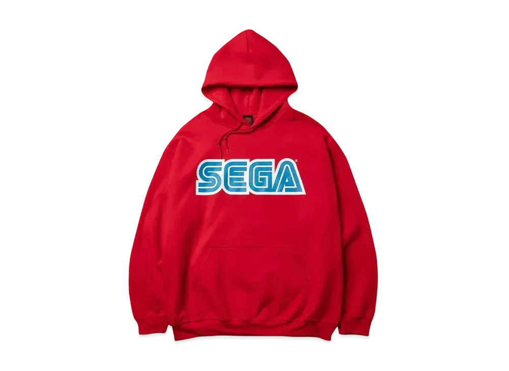 Geeks Rule x SEGA Logo Silkscreen Printing Sweat Hoodie "Red"