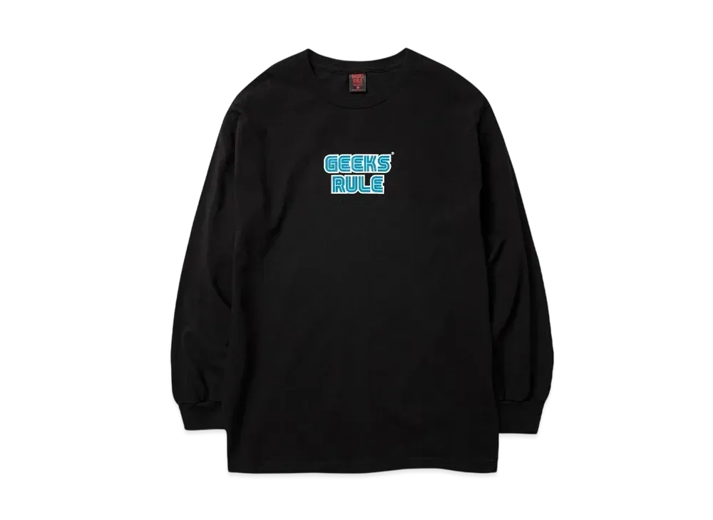 Geeks Rule x SEGA Logo Silkscreen Printing LS T Shirt "Black"