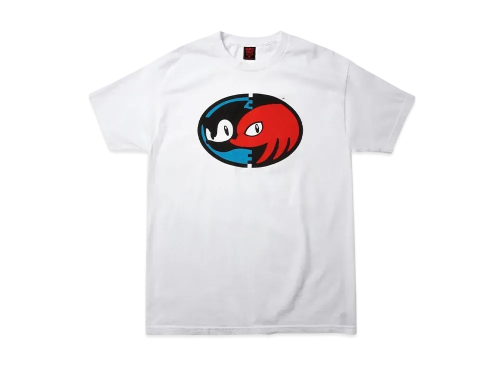 Geeks Rule x SEGA Sonic & Knuckles Silkscreen Printing T Shirt "White"