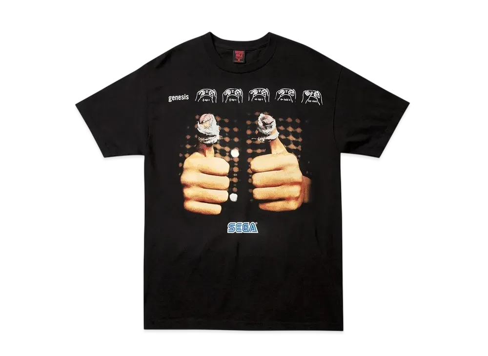 Geeks Rule x SEGA Genesis Finger 15 Silkscreen Printing T Shirt "Black"
