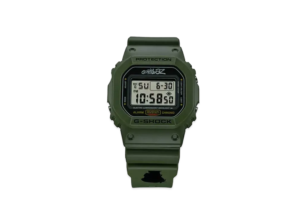 Casio G-Shock x Gorillaz Limited Edition "Murdoc" DW-5600GRLZM-3 - 49mm in Rubber