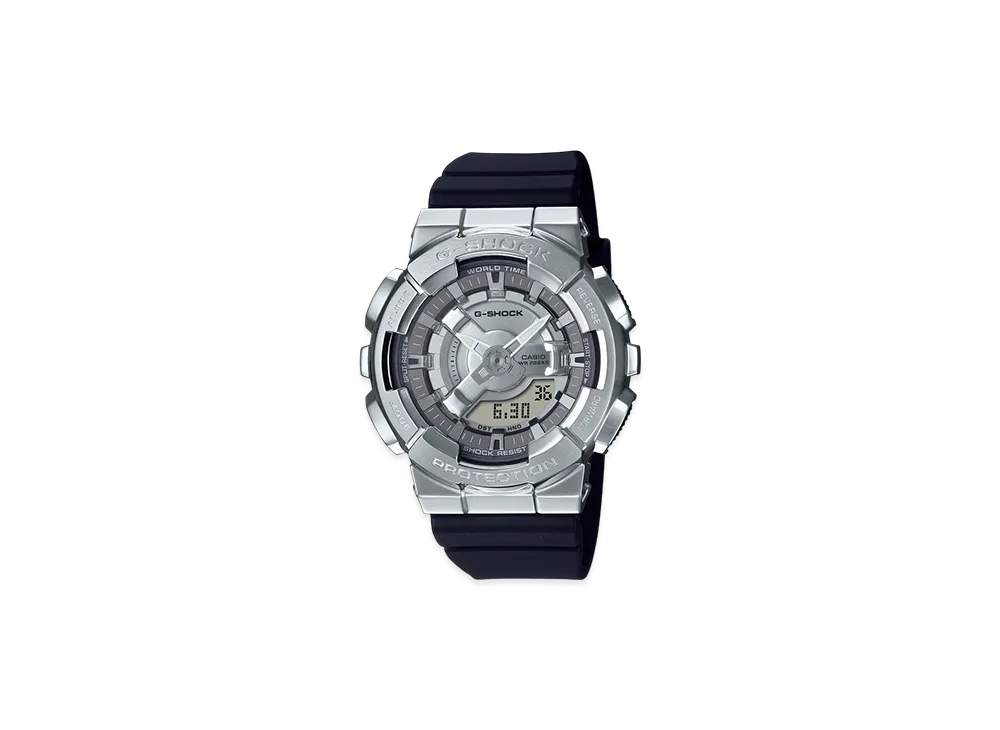 Casio G-Shock Metal Covered GM-110 Analog-Digi M Watch "Black/Cmbi"