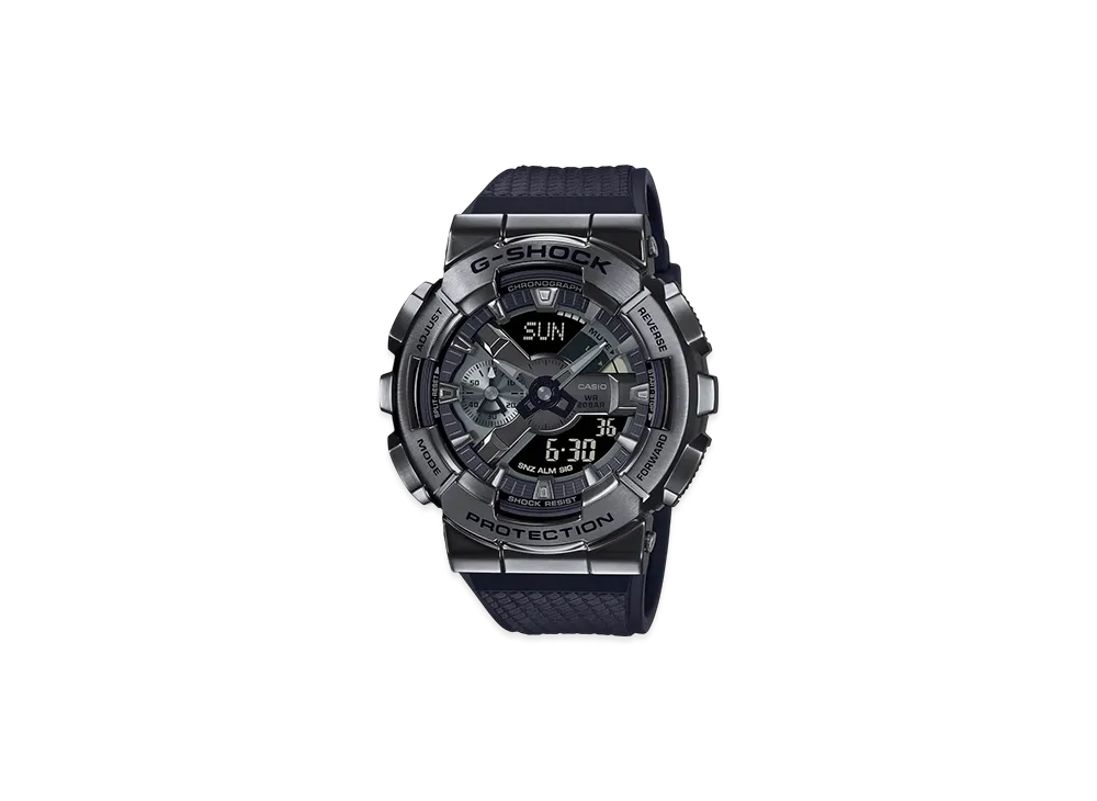 Casio G-Shock Metal Covered GM-110 Analog-Digi M Watch "Black"