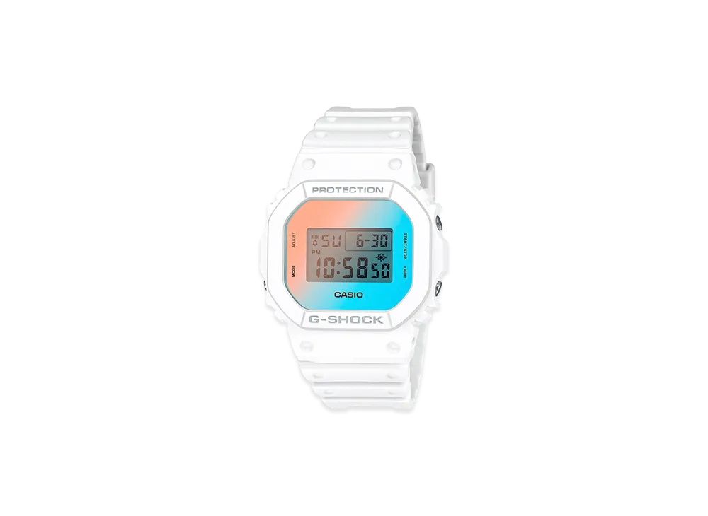 Casio G-Shock DW-5600 Beach Time Lapse Digital M Watch "White/Comb"