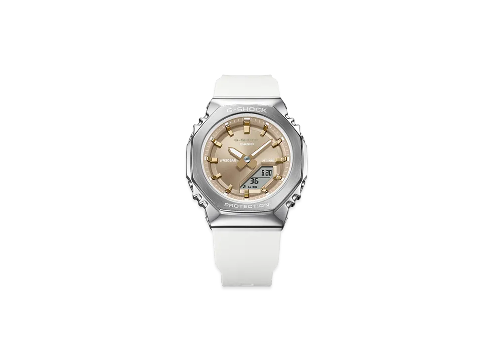Casio G-Shock GM-S2110 Analog-Digi L Watch "White/Comb"