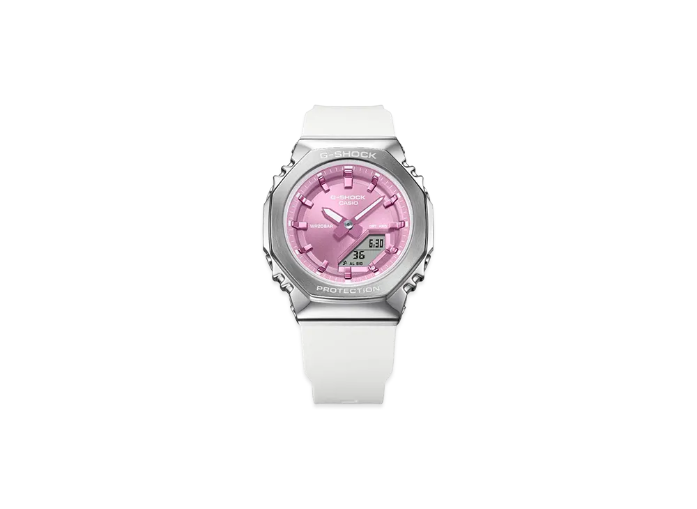 Casio G-Shock GM-S2110 Analog-Digi L Watch "White/Comb"