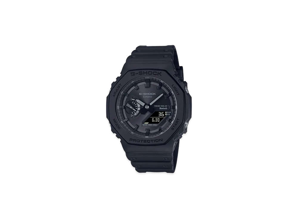 Casio G-Shock 2100 Series Mobile Link Analog-Digi Solar M Watch "Black"