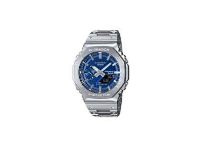 Casio G-Shock 2100 Series Mobile Link Analog-Digi Solar M Watch "Silver"