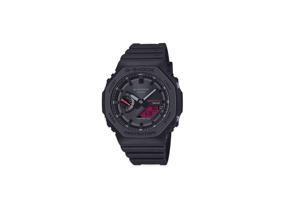 Casio G-Shock 2100 Series Mobile Link Ana-Digi Tough Solar M Watch "Black/Red"