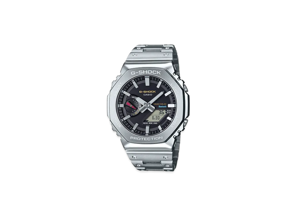 Casio G-Shock Bluetooth Radio Solar Analog-Digi M Watch "Silver"