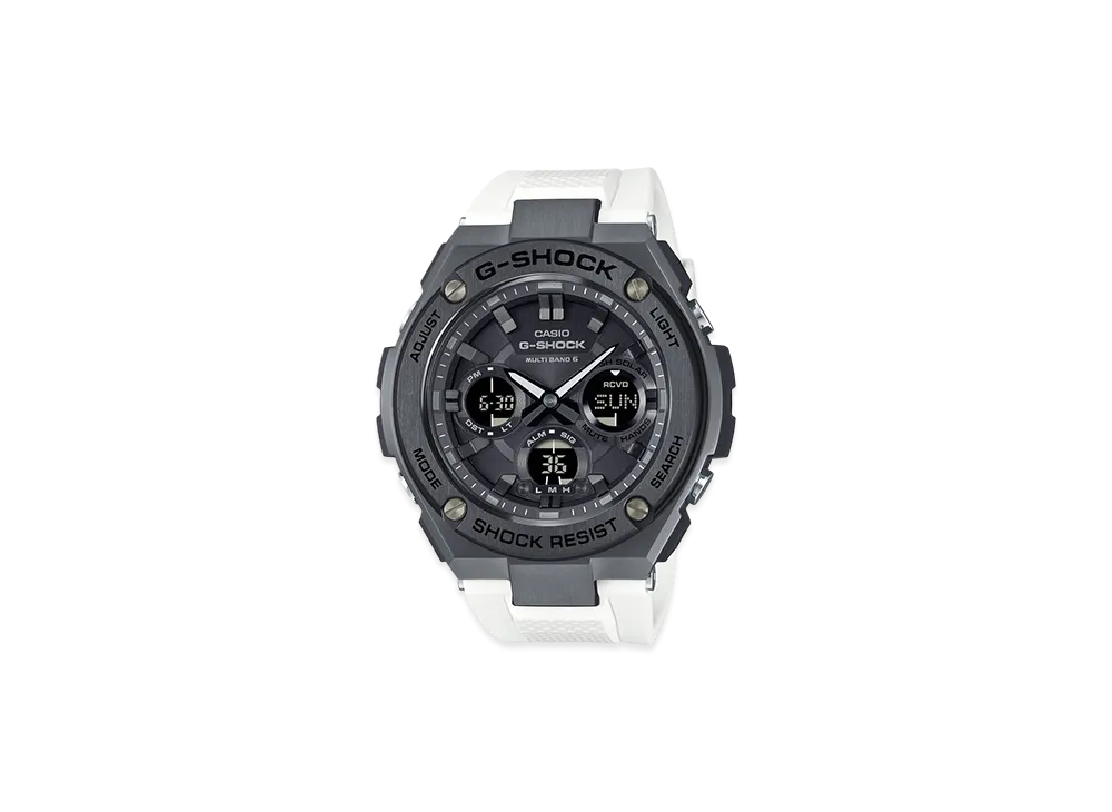Casio G-Shock G-Steel Analog-Digi Radio Solar M Watch "White/Black"