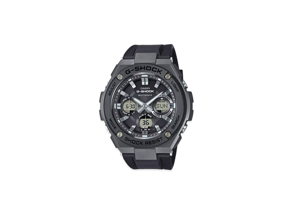 Casio G-Shock G-Steel Analog-Digi Radio Solar M Watch "Black"