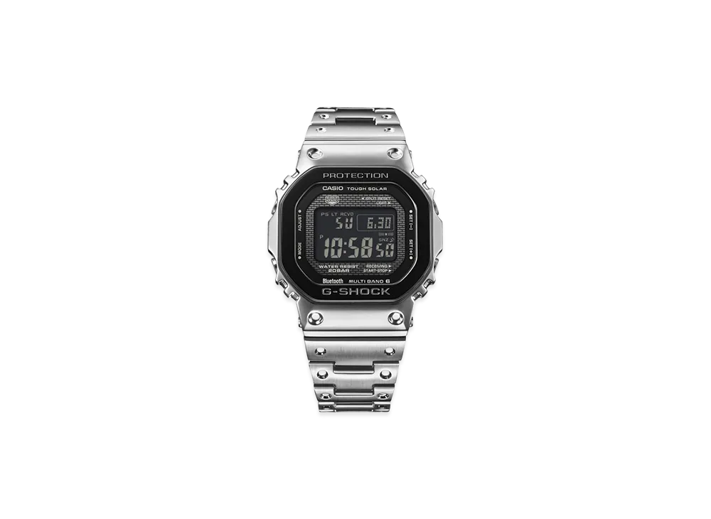 Casio G-Shock Bluetooth Multi-6 Radio Solar Full Metal M Watch "Silver"