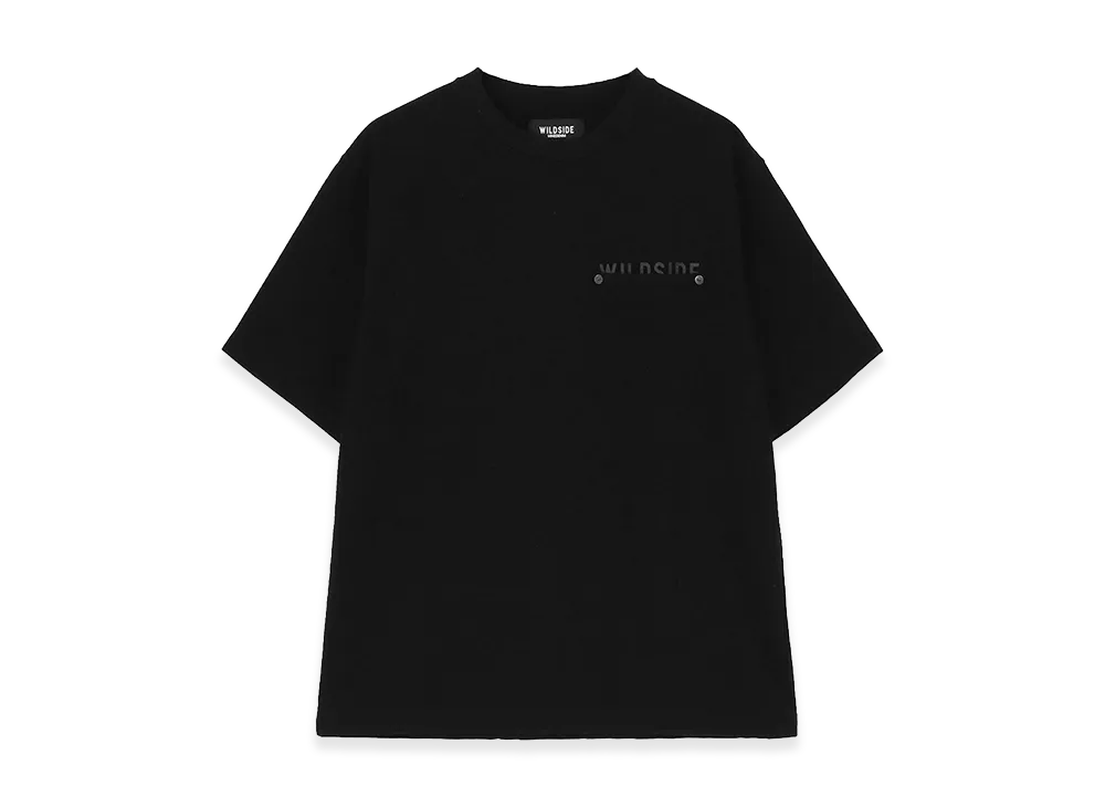 WILDSIDE YOHJI YAMAMOTO x MINEDENIM Crewneck Rivet Pocket T-shirt "Black"